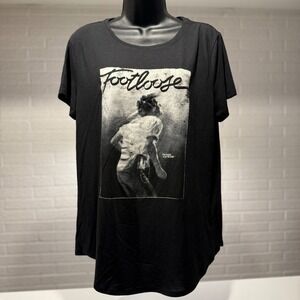 Footloose Movie Graphic T-Shirt Black Womens Size L Large